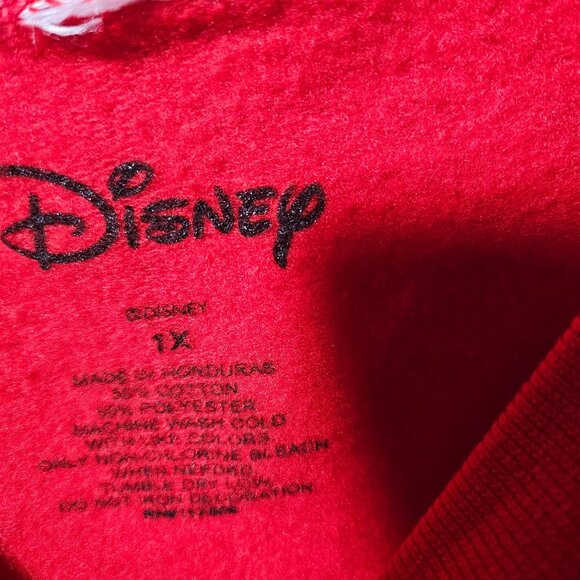 Disney Minnie Mouse Womens Red Sweatshirt 1X - Picture 2 of 3